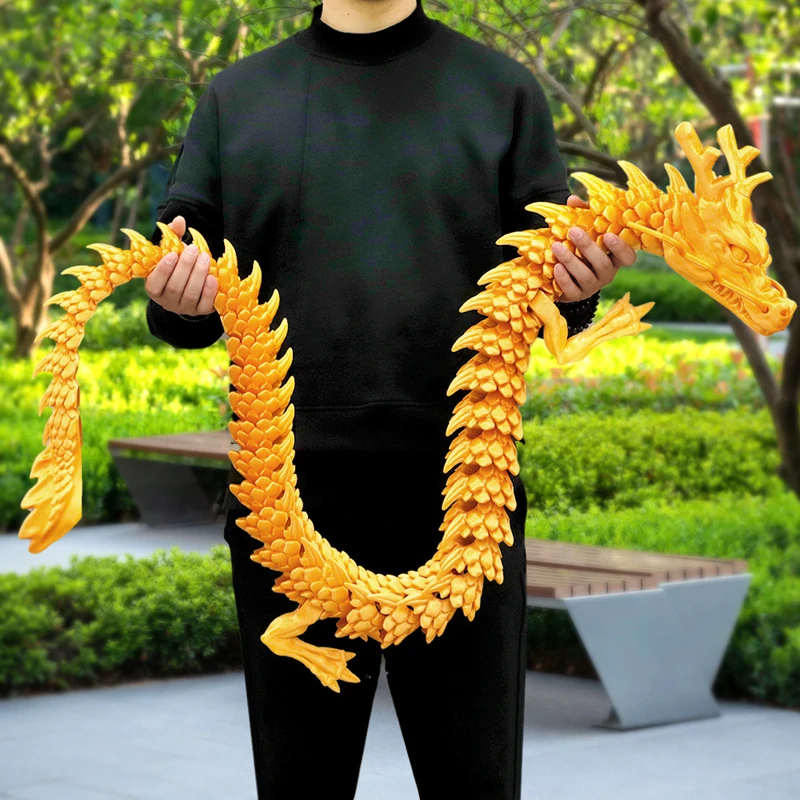 Aquarium Fish Guppy - 3D Printed Conjoined Dragon Ornaments, Movable