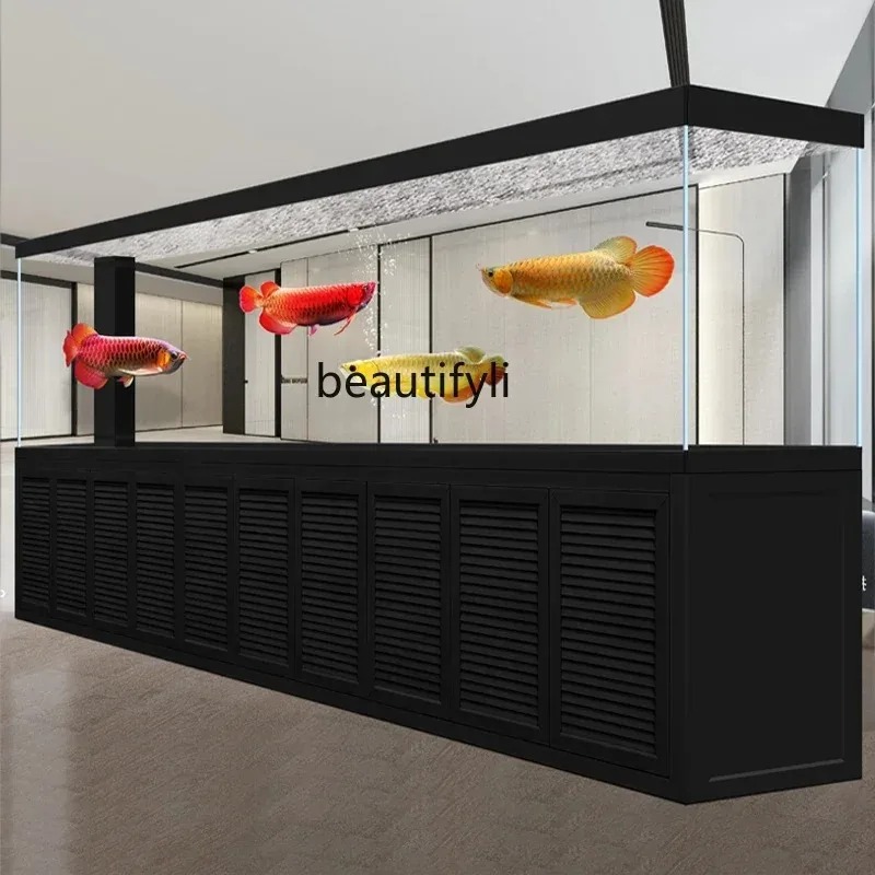Aquarium Fish Glass - New super large office aluminum fish