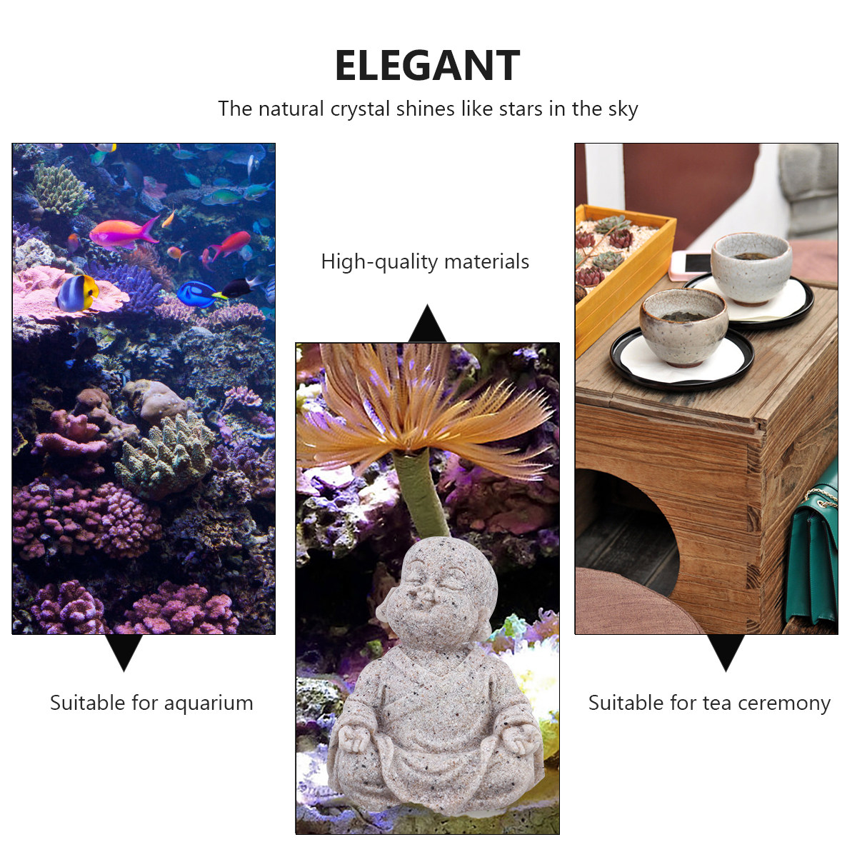 Aquarium Fish In - 1Pcs Resin Sandstone Maitreya Buddha Statue
