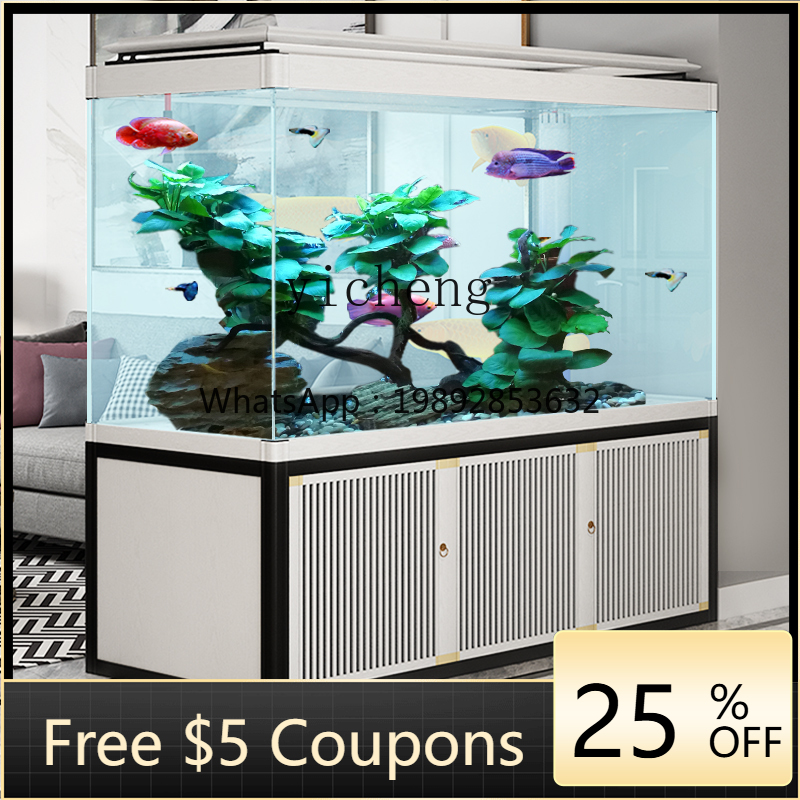 Aquarium Fish Glass - large aquarium ultra-white glass screen cabinet