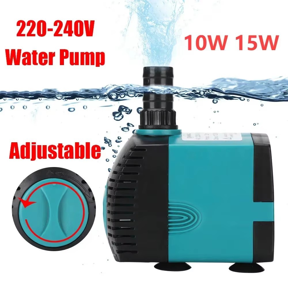 Aquarium Fish Pond - 220‑240V 10W 15W Silent Submersible Pump