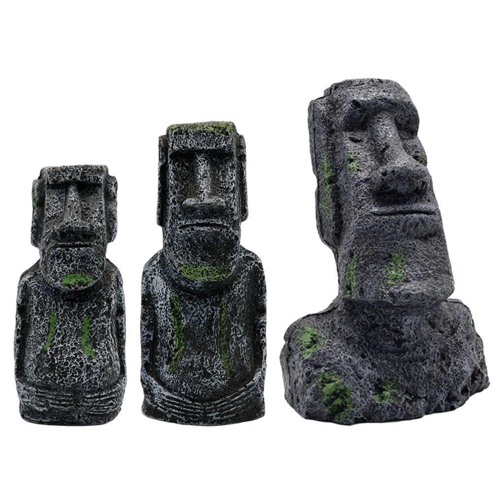 Aquarium Moai Statues Easter I - Aquarium Fish Guppy ulasan dan harga