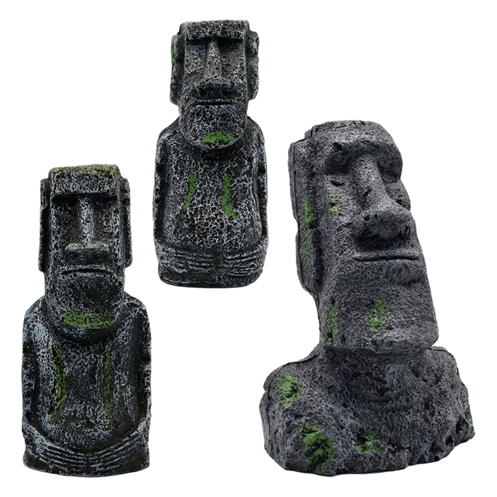 Aquarium Moai Statues Easter I - Aquarium Fish Guppy ulasan dan harga