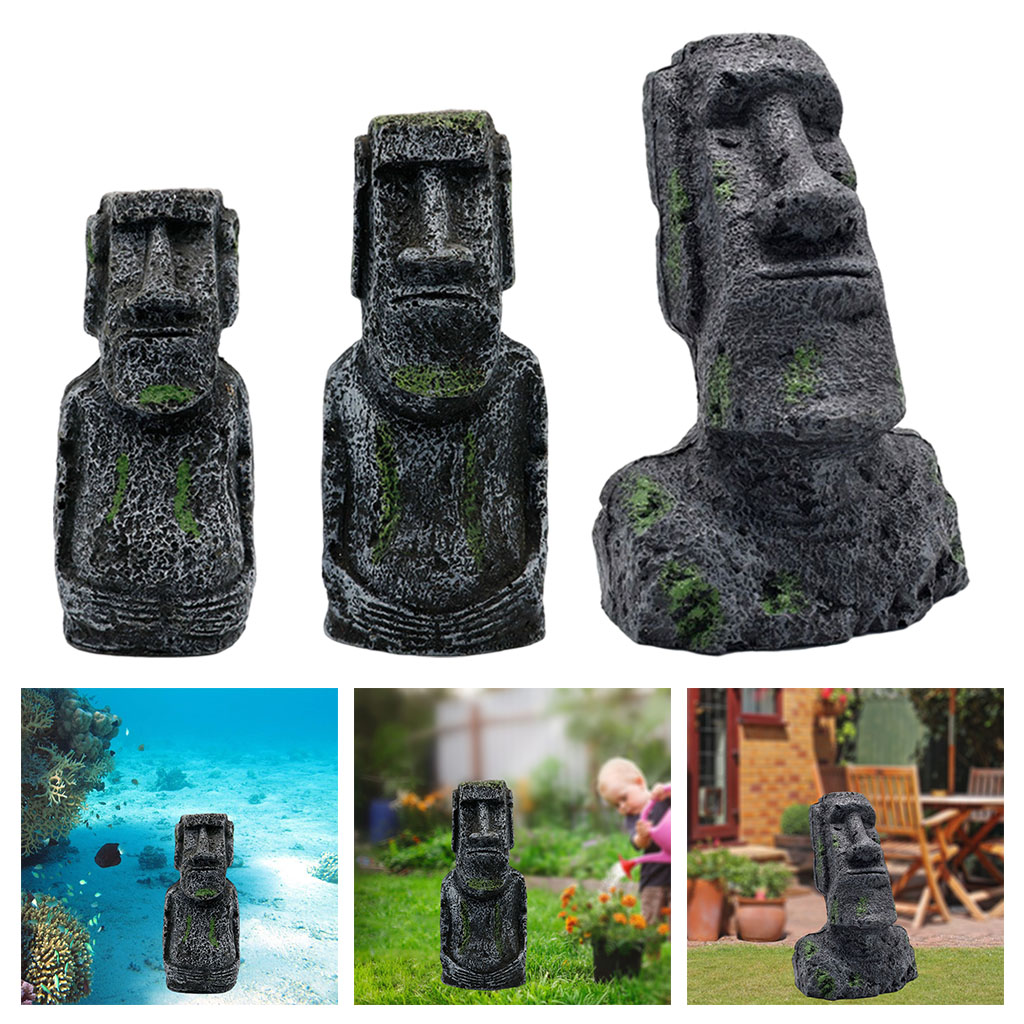 Aquarium Moai Statues Easter I - Aquarium Fish Guppy ulasan dan harga