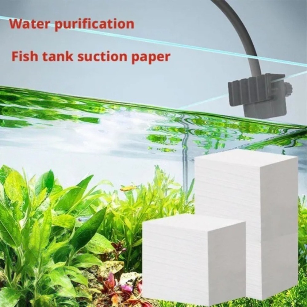 50pcs Fish Tank Absorbing Impu - Aquarium Fish Yellow ulasan dan harga
