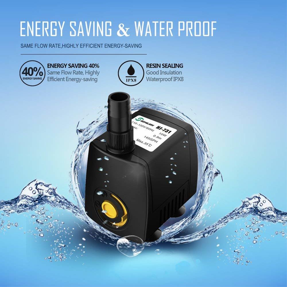 220V 300-800L/h Submersible Wa - Aquarium Fish Rate ulasan dan harga