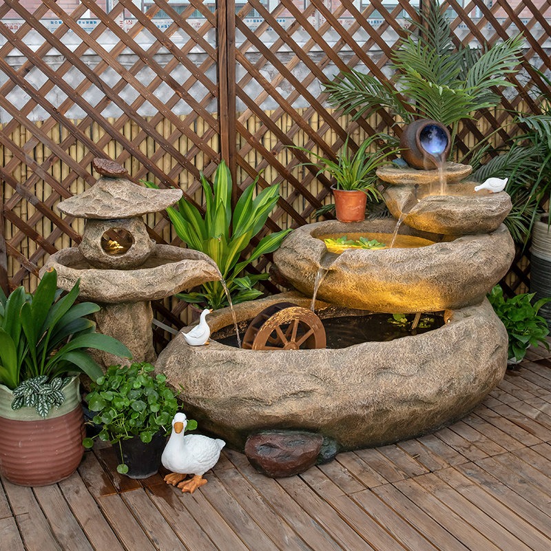 Outdoor Balcony Fish Pond Cour - Aquarium Fish Pond ulasan dan harga