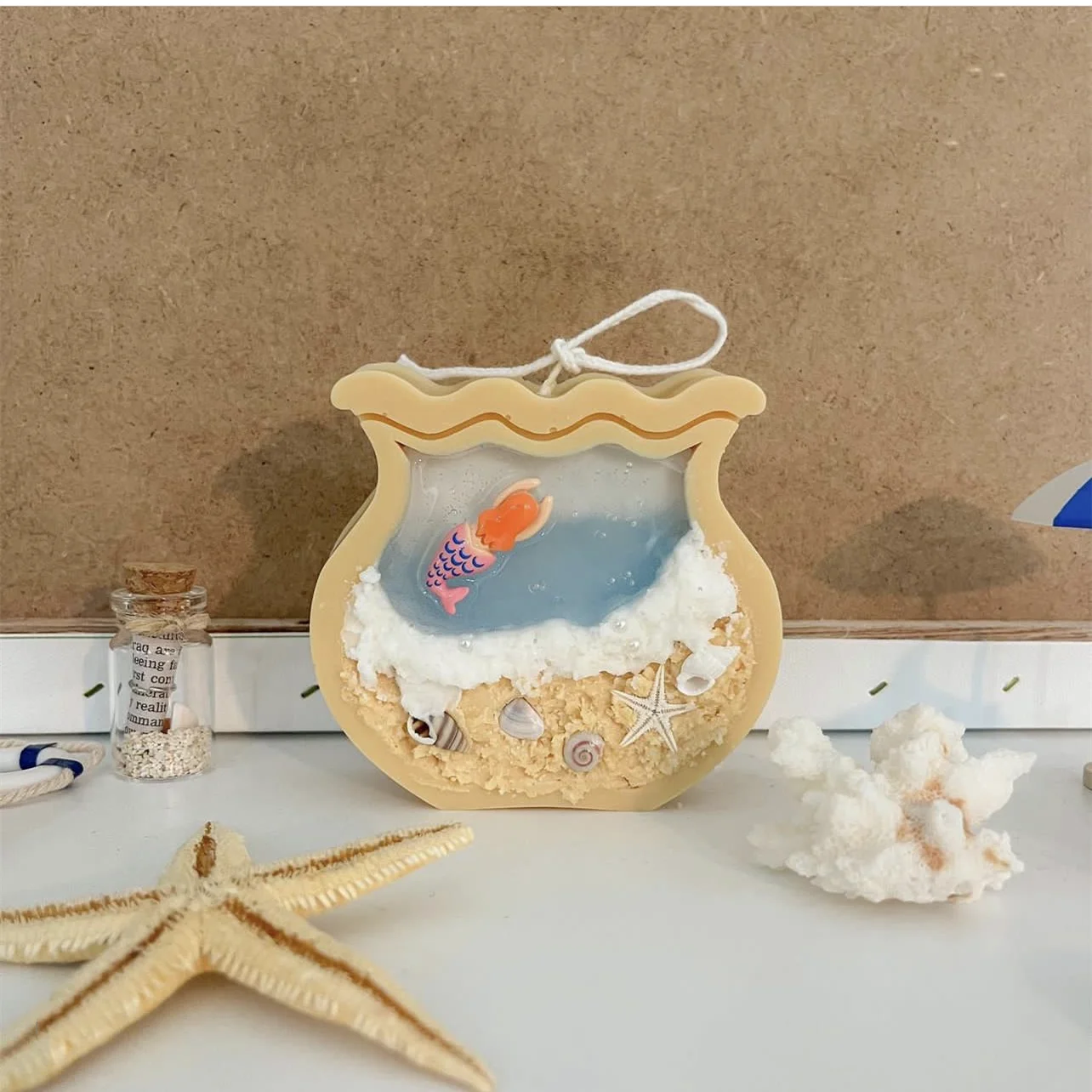 Fish Tank Moon Shape Candle Mo - Aquarium Fish Guppy ulasan dan harga