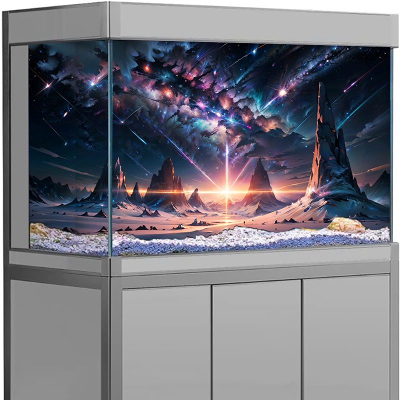 Galaxy Starry Sky PVC Aquarium - Aquarium Fish Wallpaper Hd ulasan dan harga