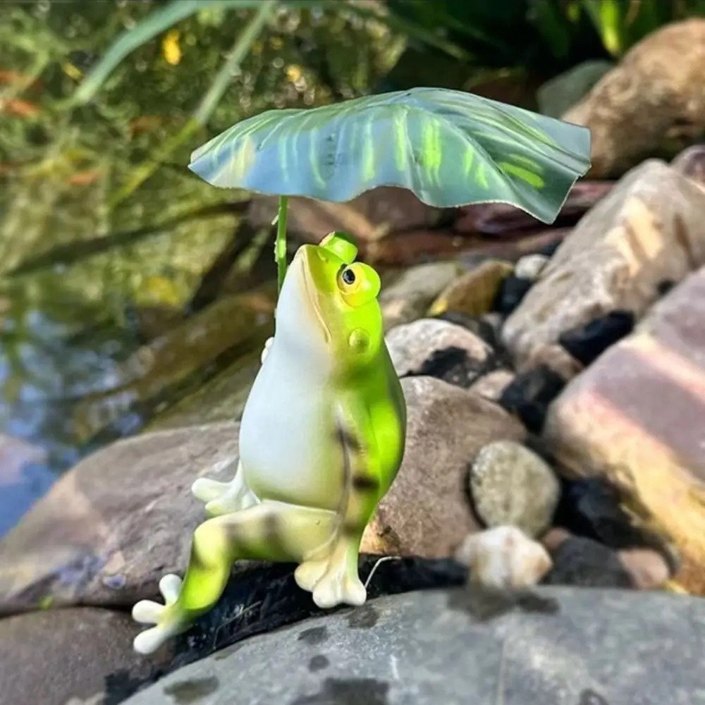 Cartoon Resin Frog Figurine Cr - Aquarium Fish Guppy ulasan dan harga