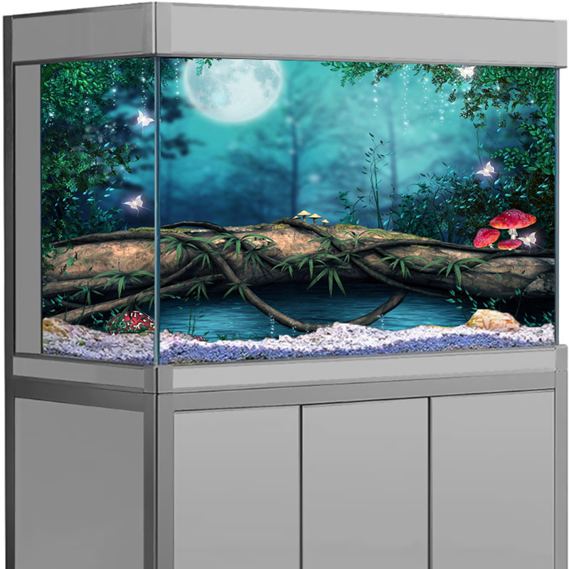 Enchanted Forest Aquarium Back - Aquarium Fish Wallpaper Hd ulasan dan harga