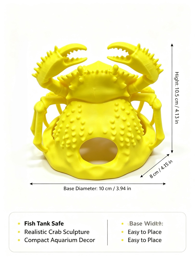 Crab-shaped aquarium decoratio - Aquarium Fish Yellow ulasan dan harga