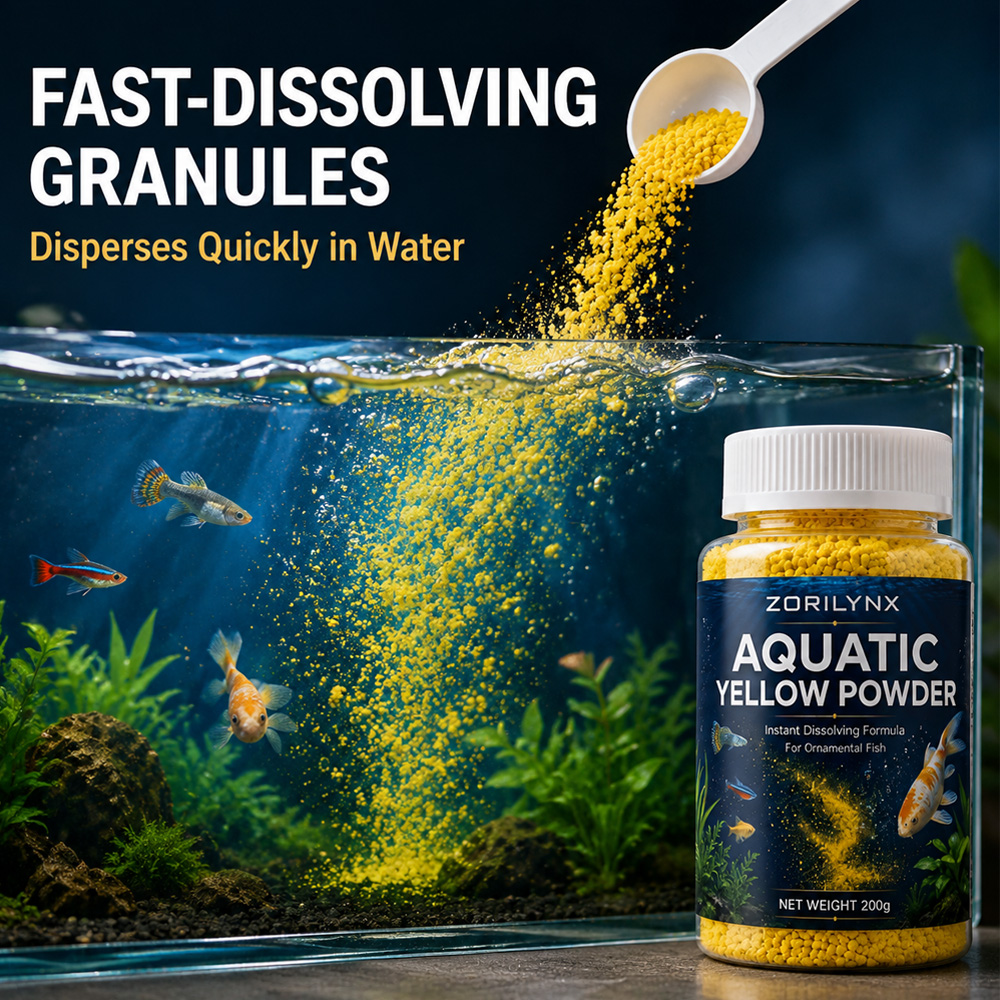 Aquatic Yellow Powder Instant  - Aquarium Fish Yellow ulasan dan harga