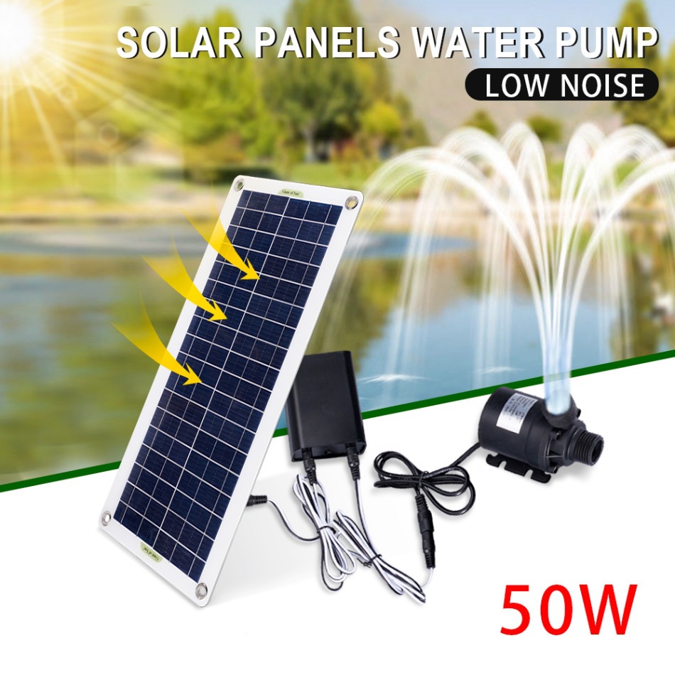 50W Solar Power Water Pump Set - Aquarium Fish Pond ulasan dan harga