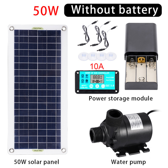 50W Solar Power Water Pump Set - Aquarium Fish Pond ulasan dan harga
