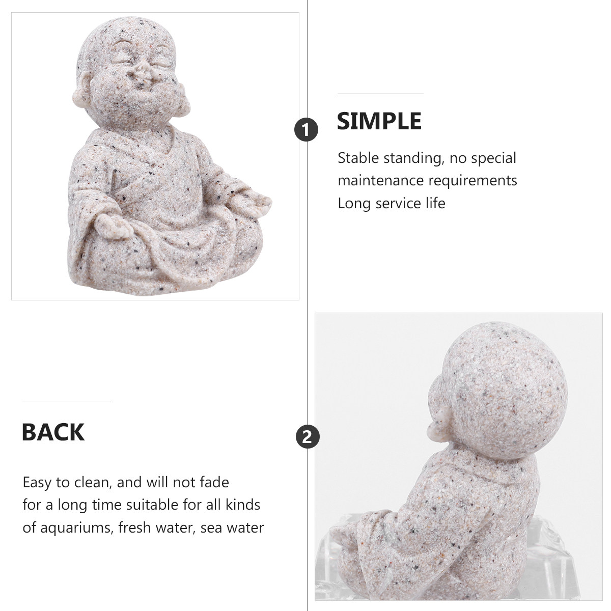 1Pcs Resin Sandstone Maitreya  - Aquarium Fish In ulasan dan harga