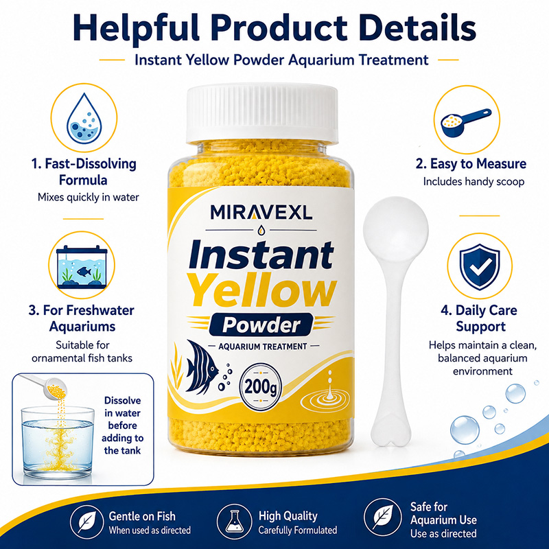 MIRAVEXL Fast Dissolve Yellow  - Aquarium Fish Yellow ulasan dan harga
