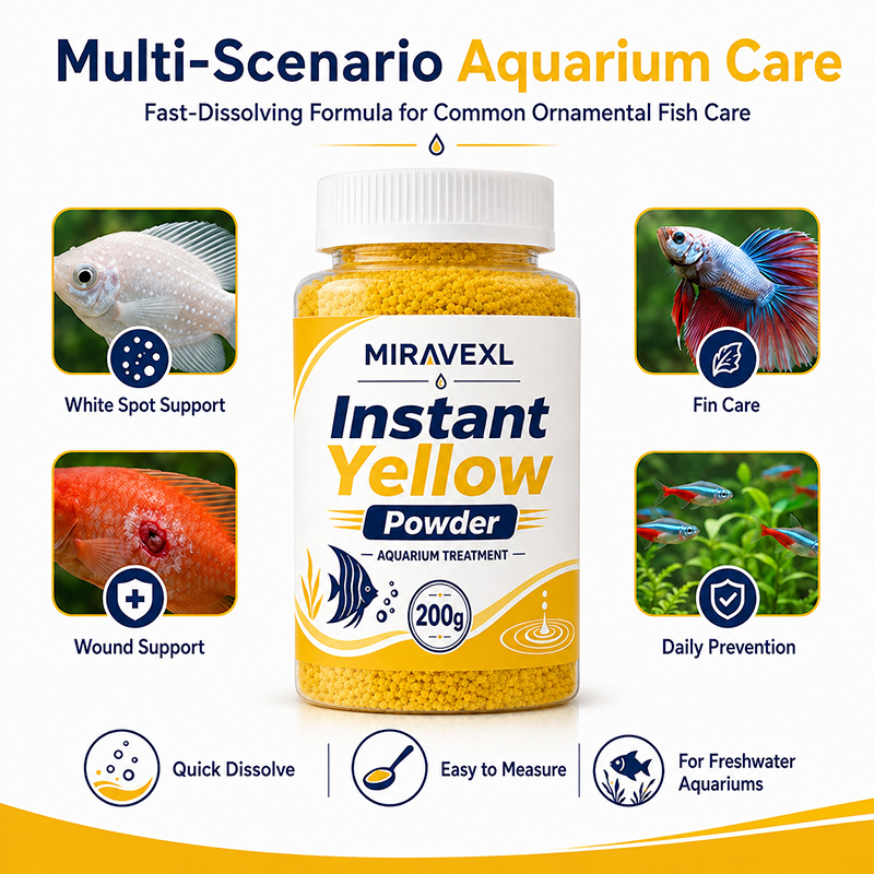 MIRAVEXL Fast Dissolve Yellow  - Aquarium Fish Yellow ulasan dan harga