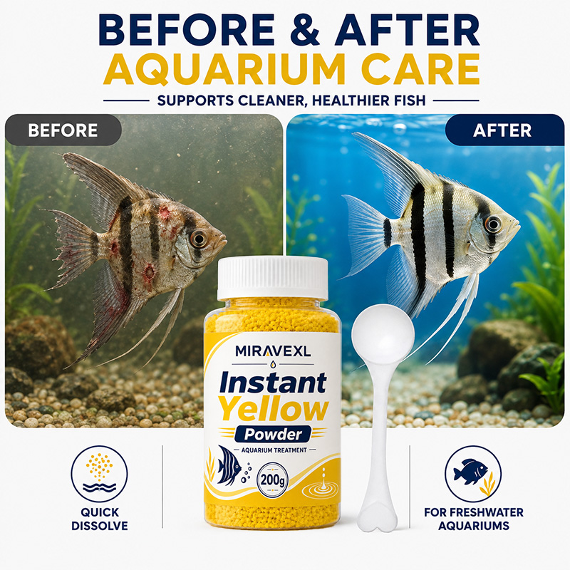 MIRAVEXL Fast Dissolve Yellow  - Aquarium Fish Yellow ulasan dan harga