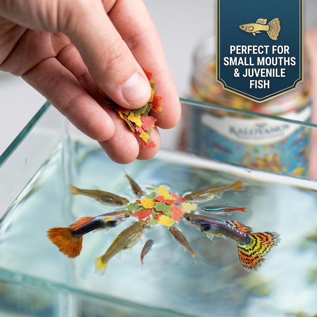 Tri-Color Aquarium Fish Food F - Aquarium Fish Holiday Food ulasan dan harga